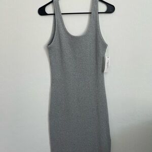 Calvin Klein NWT Gray Ribbed Knit Dress size M medium